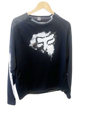 Fox Racing Men’s Vintage Motocross Nomad Black and White Long Sleeve Jersey XL